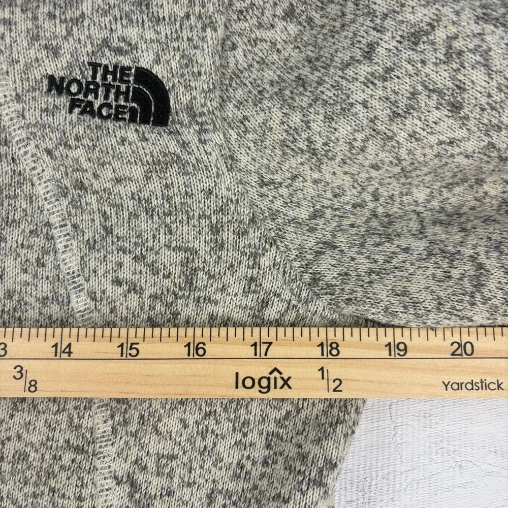 The North Face Women’s Small Light Gray Fleece Hooded Jacket / Zip Up Hoodie - Picture 9 of 10